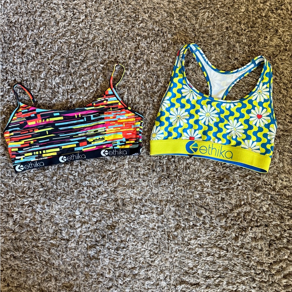 Ethika Women’s bra tops - Vibrant Multicolor and Yellow - Medium